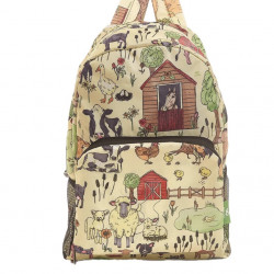 Eco Chic Lightweight Foldable Backpack Farmland- beige 