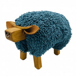Ewemoo Walnut Bull Footstool | Handmade Animal Stool / footrest