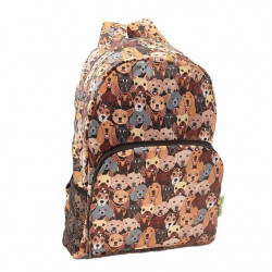 Eco Chic Lightweight Foldable Backpack Stacking Dogs