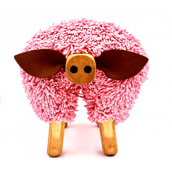 Ewemoo pink pig foot stool